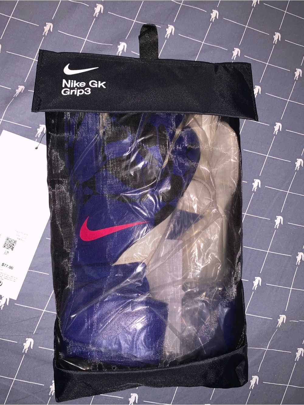 Nike Grip3 Goalkeeper Soccer Gloves "Racer Blue/Black/Pink Blast" Size: 10
